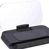 hud车载导航手机支架 无线充电器抬头显示高清反射投影多功能支架 升级两用HUD投影支架(不带充电)