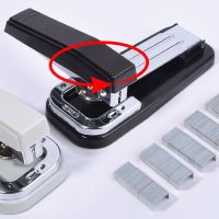 三木70页书本订书机大号学生多功能省力订书器小号迷你装订机中号 [颜色随机]30页中缝旋转订书机