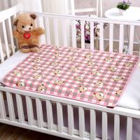 大姨妈垫可洗女学生宿舍月经垫生理期小褥子防侧漏例假床垫隔尿垫 粉格子小熊 50*70cm[单个装]