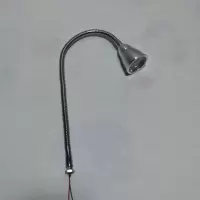 LED机台工作灯软管射灯强磁机床工作灯车床铁架照明灯汽车维修灯 螺丝固定座5w白光 220v白光软管300MM