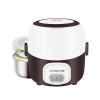 中驰智能电热饭盒上班族保温饭盒可插电自动蒸煮学生宿舍自热饭盒 机械款 双层单个薄内胆-不保修