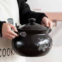 砂锅炖锅大号煲汤锅耐高温陶瓷煲汤煤气灶专用家用天燃气汤锅沙锅 竹韵锅4000ml(3-6人份)
