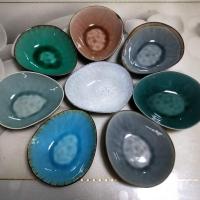 家用陶瓷碗8英寸陶瓷碗冰裂纹异形碗面碗菜碗水果沙拉碗 随机三个