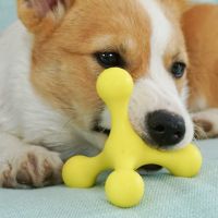狗狗玩具磨牙耐咬 不倒胶宠物玩具 中小型犬泰迪训练用品 不倒胶-黄色