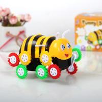 电动玩具车电动蜜蜂车彩盒装儿童彩轮自动翻转小蜜蜂翻斗车玩具 翻斗小蜜蜂(配送电池) 1个