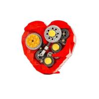 兼容乐高机械发条心MOC4453情人节拼插积木送男友礼物女友摆件 当天发