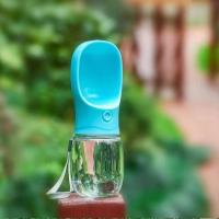 狗狗外出水壶随身水杯户外饮水器遛狗喝水器外出便携宠物随行水杯 [经典款]天际蓝350ml