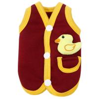 小奶狗中大型犬猫咪宠物衣服韩版马甲鸭子可爱服饰用品秋冬保暖 韩版马甲酒红小鸭 XXS(适合1-2斤)
