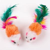 猫宠物用品猫玩具猫咪套装球老鼠型逗猫棒逗猫杆猫薄荷逗猫羽毛棒 羽毛老鼠1个