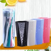 牙刷软毛成人 万毛牙刷 清洁牙缝不伤牙龈一万根柔丝细毛高档牙刷 一瓶[5支]送2个高档菱形杯