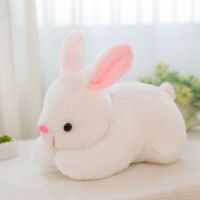 小白兔毛绒玩具可爱趴趴兔公仔儿童玩偶生日礼物抱枕布娃娃送女生 白色兔子 28厘米