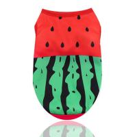春夏款网眼透气狗狗衣服猫咪背心宠物用品泰迪比熊服饰 背心-西瓜 XS胸围30 背长20cm