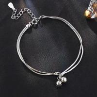 闺蜜手链多层女缠绕ins小众设计韩版学生简约钛钢不掉色个性手镯 银色 双层铃铛手链