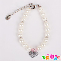 新款狗狗桃心爱心潮流金属吊坠项链宠物狗狗猫咪项链 小爱心项链 S-小型（20-25cm）