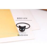 猫咪动物卡通造型时尚可爱日版清新饰品女友礼物韩国ins小猫戒指 黑色(加厚镀金工艺) 简装