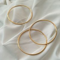 三生三世钛钢细手镯女学生韩版简约百搭少女心chic闺蜜二人不掉色 金色[1个] 55MM