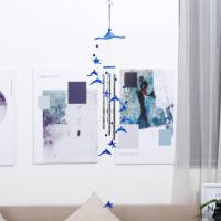 创意简约金属吊饰品卧室内小挂装饰配件守护闺蜜情侣礼物阳台风铃 蓝色小海豚(77cm)