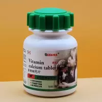 宠物狗狗钙片微量元素健骨补羊乳钙片贵宾泰迪德牧成犬幼犬150片 多维高钙1瓶