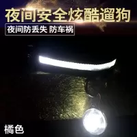 狗项圈猫咪颈圈狗狗LED发光吊坠项圈泰迪金毛萨摩耶犬狗夜光项圈 白色[吊坠+项圈] XS码[建议5-15斤]