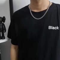 钛钢百搭帅气项链男潮男个性潮流炫酷2021年新款不掉色蛇骨链男士 嘻哈链50cm