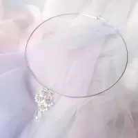 璎珞项圈古风项链流苏吊坠簪娘古装首饰少女宋制饰品明制汉服配饰 连枝.银