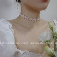 赫本风经典小珍珠短款项链金复古高级感choker锁骨链颈链4/6 赫本风经典小珍珠短款项链金复古高级感choker锁骨链