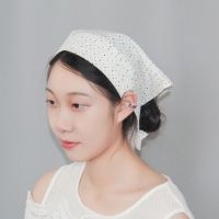 厨房头巾帽饭店餐厅工作日式女服务员亲子儿童头巾厨师帽子三角巾 点点图案 儿童款