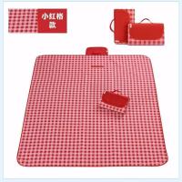 野餐垫防潮垫草地垫沙滩垫户外帐篷垫野炊郊游野餐布便携防水 小红格 145cmX80cm(单人图案随机)