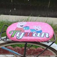 自行车后坐垫山地车后座架童车后坐垫载人带儿童超软舒适座椅 粉色小猪佩奇后坐垫