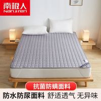 南极人防水防尿床垫1.5床垫子褥子家用睡垫学生宿舍床垫1.2薄垫子 深灰-防水抗菌阻螨 60x120cm[可机洗水洗]