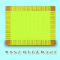 夏天车位凉爽椅垫竹片透气座垫办公室网格牛筋垫制衣厂服装厂坐垫 牢固型-彩线双面加密