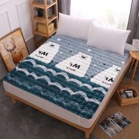 法兰绒床垫学生单人宿舍1.2米床褥垫加厚防滑1.5床双人家用睡垫子 爆款小熊 宽0.9米*长1.9米【宿舍上下铺】