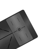 瑜伽PU倒立垫防滑无异味瑜伽小号天然橡胶垫平板支撑家用健身垫 黑色 PU橡胶