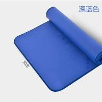 瑜伽垫 防滑初学者10mm加宽加长 包边垫子三件套 升级包边[单个无配件]蓝色 [长183*宽61cm] 厚10mm