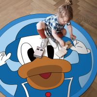 圆形地毯卡通儿童房卧室床边毯北欧吊篮吊椅垫子家用电脑椅圆地垫 yx-TLY帽子 直径60CM(环保无异味)