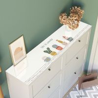 鞋柜垫子台面防水防油免洗桌布盖巾盖布pvc电视柜长条软玻璃桌垫 缤纷盆栽-1 30*80cm