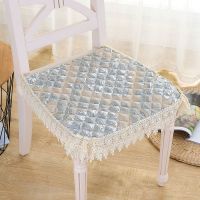 餐椅垫家用餐桌椅子座椅垫子四季通用板凳欧式防滑屁股垫薄款坐垫 幕羽绿 宽45*深43cm通用尺寸