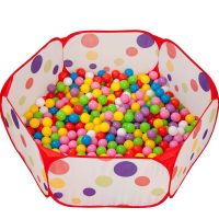 【超省钱】海洋球池婴幼儿童玩具沙池围栏波波彩球可折叠帐篷屋子 1米池+送10个球