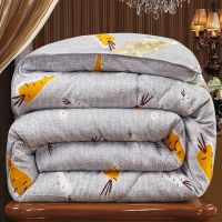蚕丝被子冬天加厚保暖冬被棉被春秋被空调被夏被双人被芯 多福多财+灰色 150*200cm[学生被]