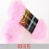 长毛水貂绒凤羽绒儿童仿皮草手编中粗外套真丝裘皮貂绒线特价批发 03浅粉