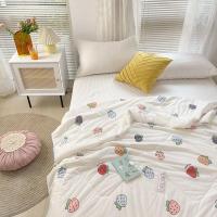 柔软婴儿空调被家用可机洗卡通夏季薄被子单双人儿童夏被夏凉被 缤纷草莓-牛奶丝 110*150cm(幼童用)