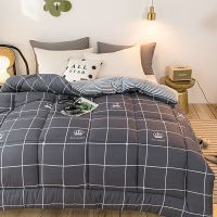 南极人被子冬天加厚保暖被芯冬季单人学生宿舍被褥冬被双人空调被 深灰 150x200cm[夏被约1.4斤]