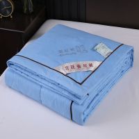 蚕丝被桑蚕丝全棉夏凉被双人可水洗空调被儿童薄被子单人宿舍 [宫廷蚕丝被]宝石蓝 100x150cm(儿童被)