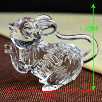 水晶生肖鼠牛虎兔龙蛇马羊猴鸡狗猪家居装饰十二生日礼物老虎摆件 单独中号-鼠