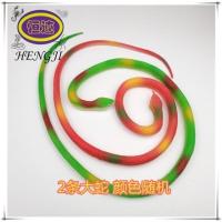 仿真蛇仿真动物橡皮蛇80厘米整人玩具假蛇早教玩具动物模型 两条大蛇 颜色随机