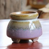 景德镇小小控形盆多肉花盆复古小号盆陶瓷阳台花卉室内粗陶花盆 9号 口6高6.5