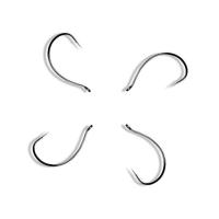 8003鱼钩路亚倒钓钩虾钩鳜鱼梭鱼鲈鱼翘嘴海钓有倒刺软饵软虫钩钓 2/0号一包20枚装