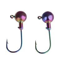 千丝坊炫彩路亚铅头钩加强版防挂底路亚软虫软饵翘嘴鳜鱼鲈鱼鱼钩 炫彩路亚铅头钩1号[7枚装]2g