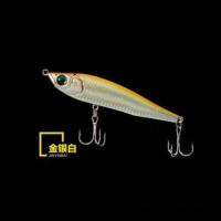 路亚饵远投沉水铅笔钓鲈鱼翘嘴鳡鱼鳜鱼假饵淡海水统杀仿生鱼拟饵 金银白 7克或8克(袋装3只)