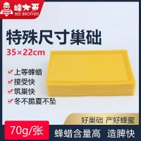 中蜂巢础蜜蜂蜂蜡蜂巢加宽加高35*22深房养蜜蜂巢脾蜡片30片 特殊尺寸巢础